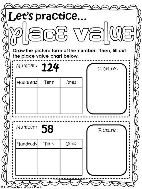 Place Value Worksheets Teaching Second Grade Place Value First Grade Worksheets - Place Value First Grade Worksheets