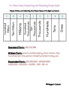 Download Place Value Study Guide 