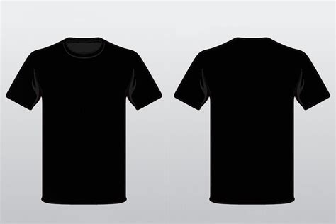 Plain Black Tshirt Design With Batik Motif Front Download Mockup Kaos Hitam Polos Depan Belakang Psd - Download Mockup Kaos Hitam Polos Depan Belakang Psd