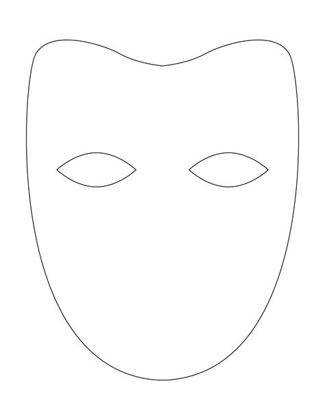 Plain Face Mask Template