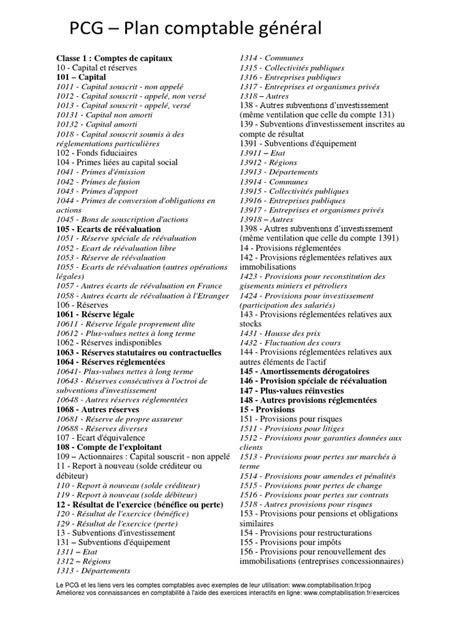 Plan Comptable Général Pdf