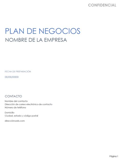 Plan De Negocios Pdf