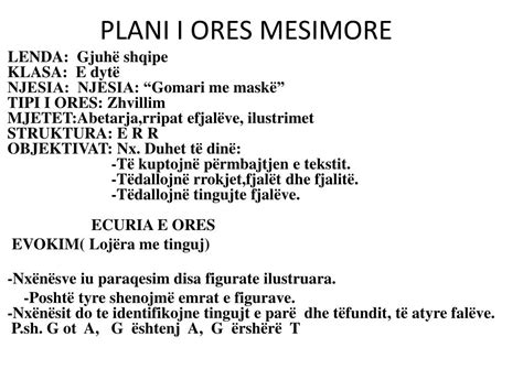 Plan Ditor Per Ore Mesimore
