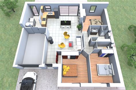 Plan Maison 90m2 3 Chambres 3d   Focus 90 Plan Et Modèle De Maison Maisons - Plan Maison 90m2 3 Chambres 3d