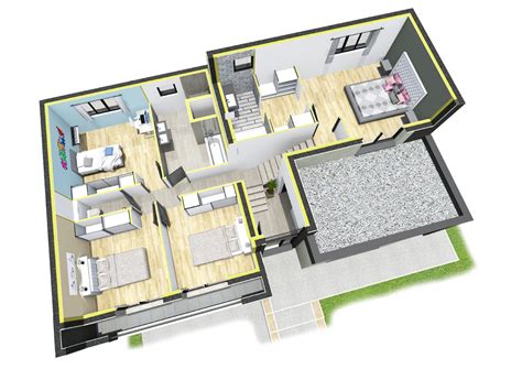 Plan Maison Demi Niveau 3d   Plan Maison à Demi Niveau Ooreka - Plan Maison Demi Niveau 3d
