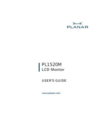 Read Planar Pl1520M User Guide 