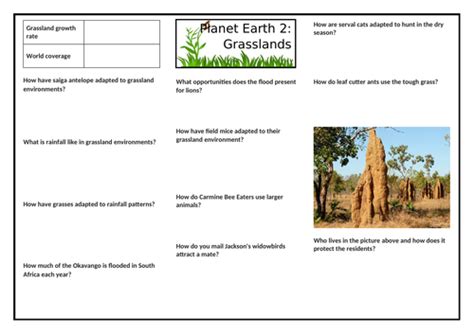 Planet Earth Grasslands Worksheets And Answers Twinkl Planet Earth Worksheet Answers - Planet Earth Worksheet Answers