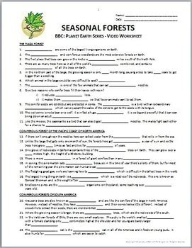 Planet Earth Worksheet Guides Seasonal Forests Aurum Science Planet Earth Worksheet Answers - Planet Earth Worksheet Answers
