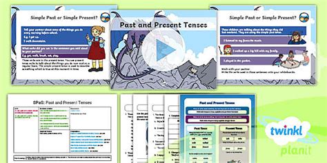 Planit Y2 Spag Lesson Pack Past And Present Past And Present Tense Year 2 - Past And Present Tense Year 2