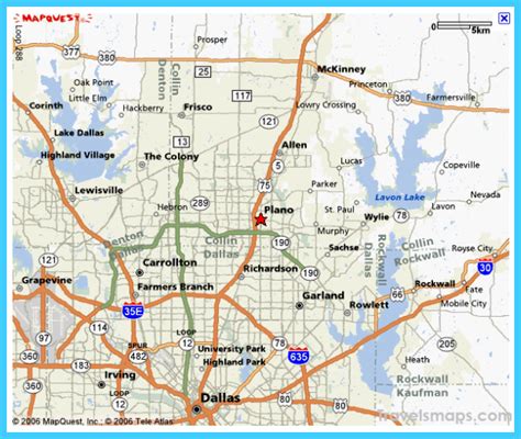 plano texas map