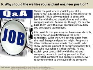 Read Plant Engineer Interview Questions 