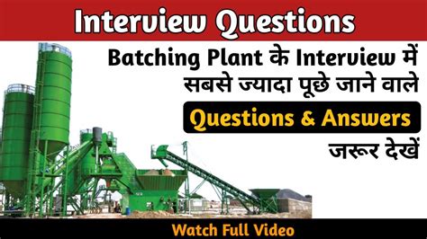 Read Plant Operator Interview Questions And Answers 
