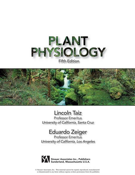 Full Download Plant Physiology Fifth Edition Sinauer Associates 