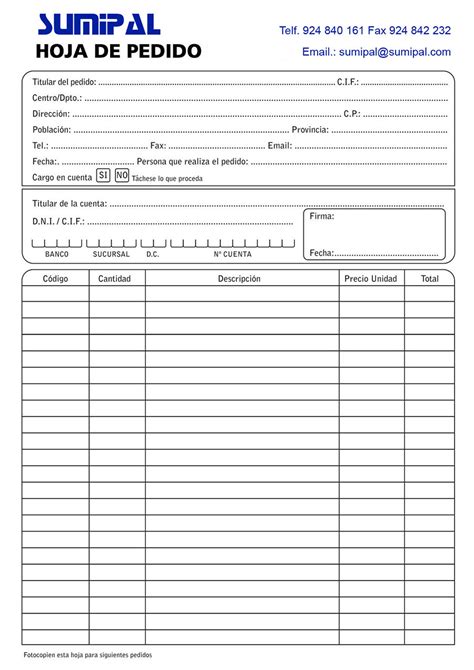 Plantilla de hoja de pedido: cómo crear un formulario eficiente para tu negocio