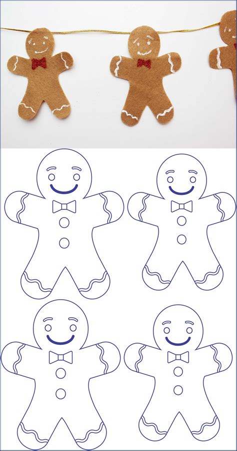 Plantillas de muñecos de jengibre para imprimir: ¡Agrega un toque dulce a tu Navidad!