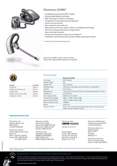 Full Download Plantronics Cs70Nc User Guide 