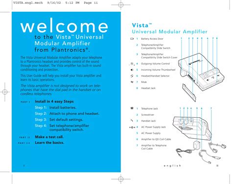 Read Online Plantronics Vista M12 Bluetooth User Guide 