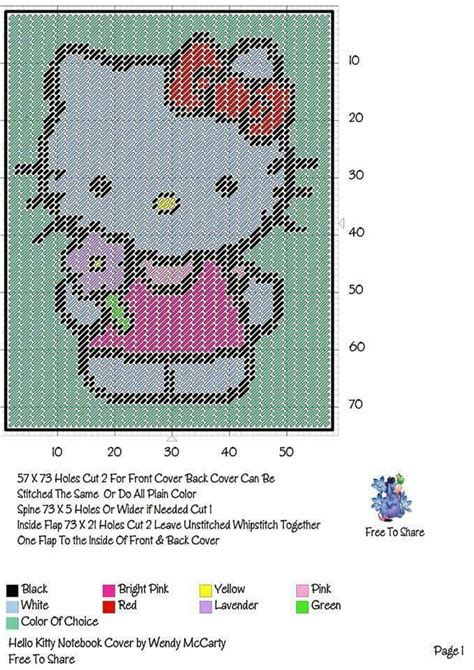 plastic canvas patterns for hello kitty