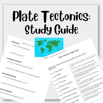 plate tectonics guided and study answer key