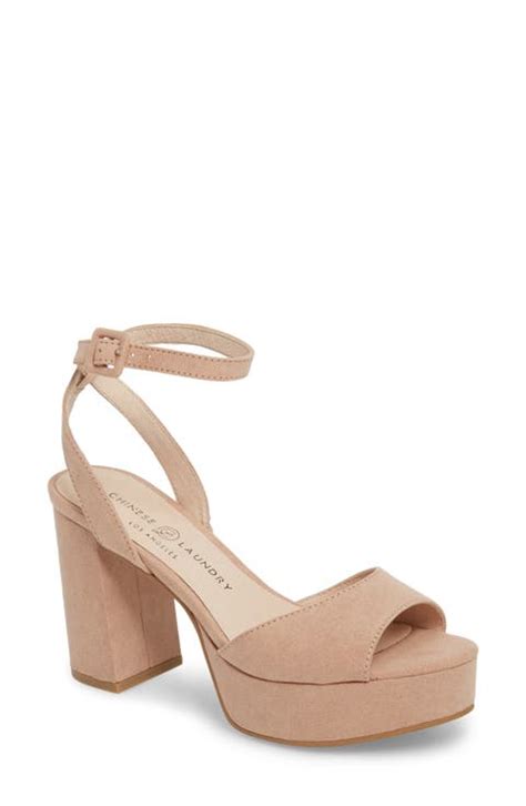 platform nude heels