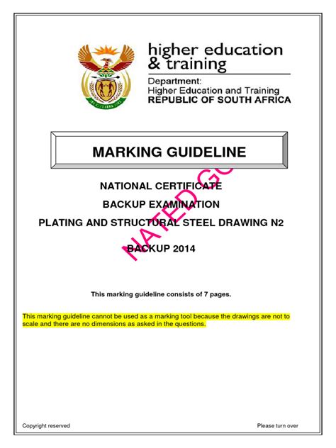 Plating And Structural Drawing Question Paper
