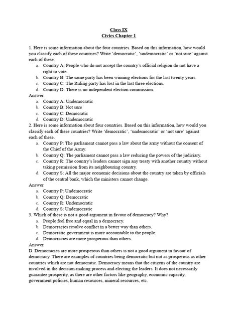Plato Answer Key For Civics