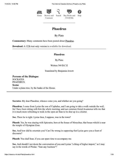 Plato Phaedrus Pdf