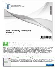 Read Plato Geometry Semester 1 Answers 