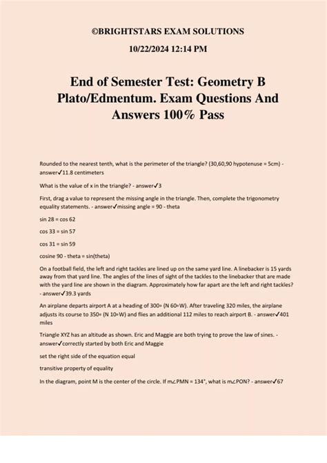 Download Plato Geometry Semester 2 Answers Bing 