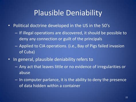 Plausible Deniability Meaning