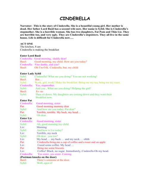 Play Script Cinderella