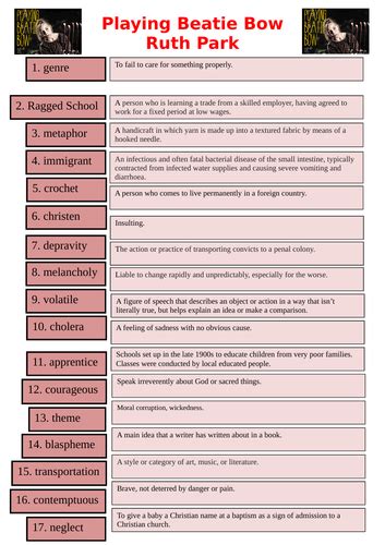 Playing Beatie Bow Teaching Guide