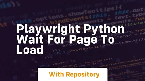 playwright python wait for page to load YouTube