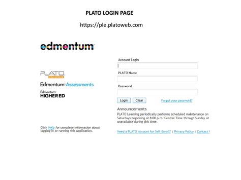 Ple Platoweb Com Login