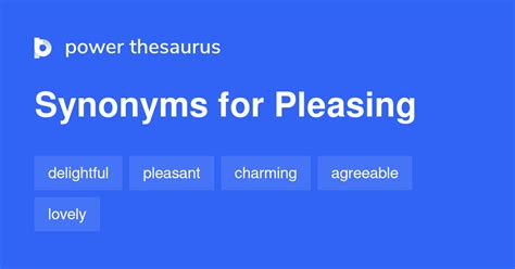 Pleasing Thesaurus