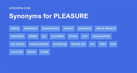 Pleasure Synonym