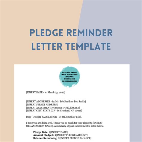 Pledge Reminder Letter
