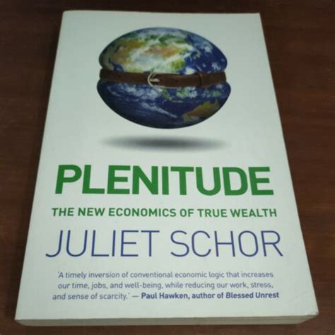 Download Plenitude The New Economics Of True Wealth By Schor Juliet B 2010 Hardcover 