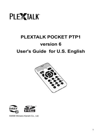Read Plextalk Pocket User Guide 