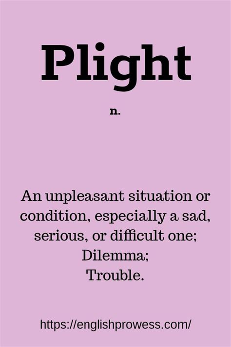 Plight Meaning