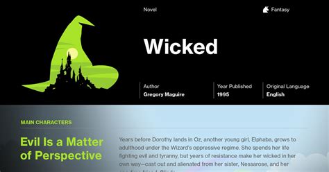 Plot Summary Of Wicked