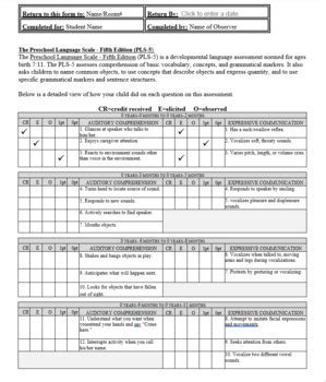 Pls 5 Record Form