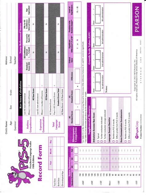 Pls 5 Record Forms