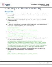 Pltw Ied Activity Answer Keys