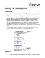Pltw The Deep Dive Answer Key Avelox