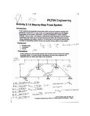 Download Pltw Activity 2 1 6 Answers Step By Truss System 