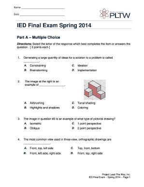 Download Pltw Ied Final Exam Answers Part 