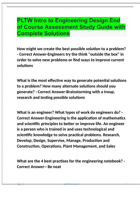Read Pltw Introduction To Engineering Design 