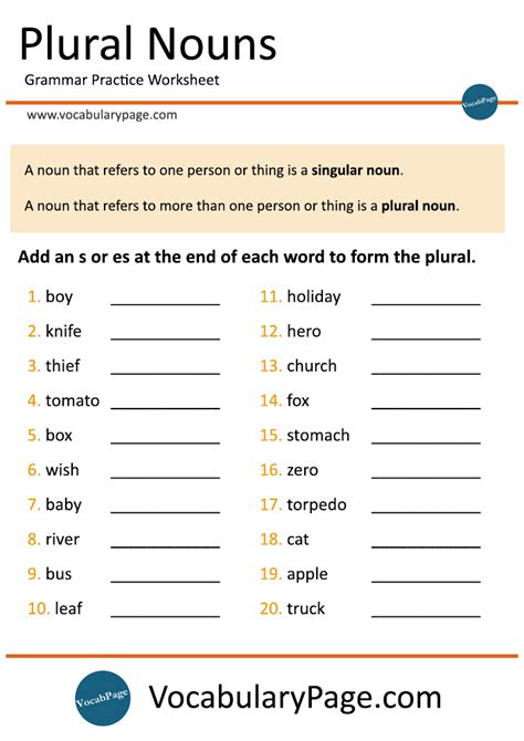 Plural For Quiz