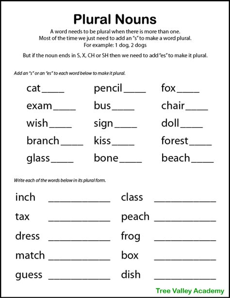 Plural Nouns Worksheets For Grade 2 K5 Learning Plural Noun Worksheet - Plural Noun Worksheet